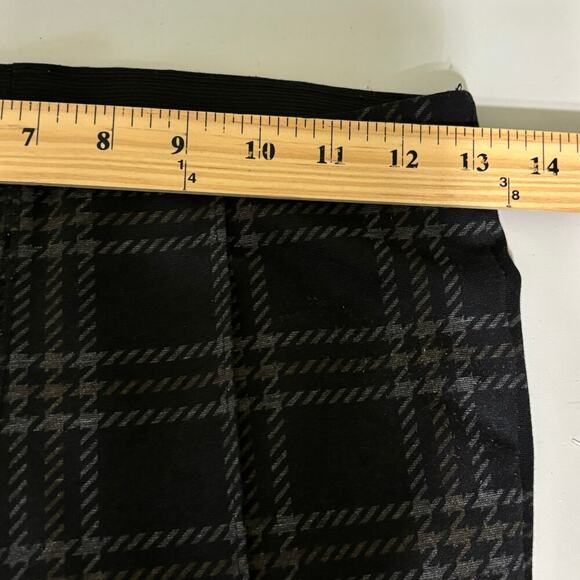 Sanctuary x Anthropologie Skinny Ankle Pants Stretch Pull On Black Plaid Size XS - Picture 7 of 10